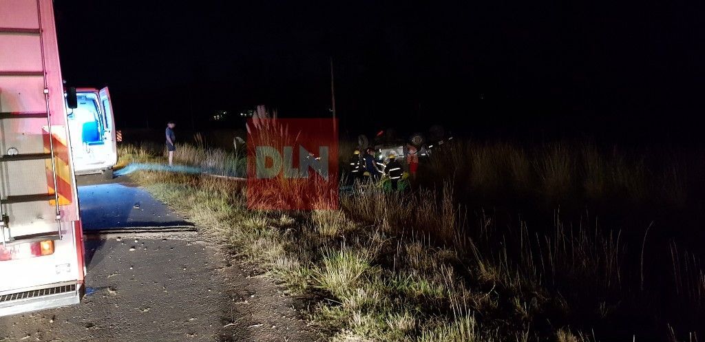 BRANDSEN: Choque y vuelco en ruta 215. Uno de los conductores se dió a la fuga 8