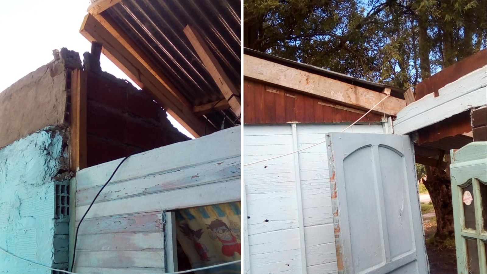 BRANDSEN: El temporal arrasó con una vivienda de barrio República 8