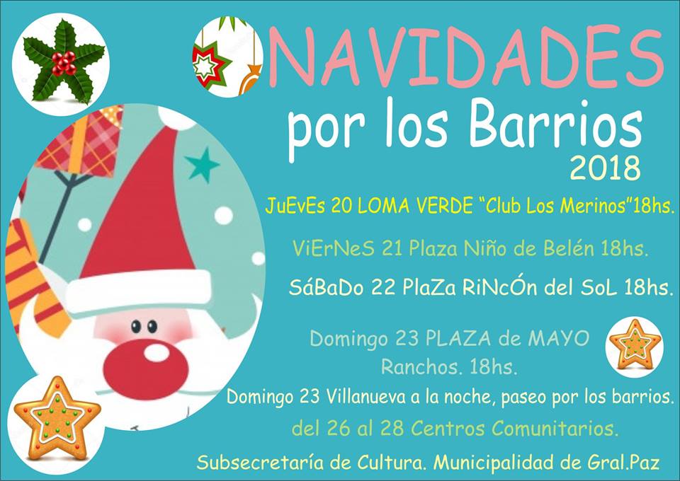 RANCHOS: Lanzaron el cronograma completo de la Navidad por los barrios 4