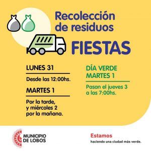 LOBOS: Cronograma oficial de recolección de residuos por festejos de fin de año 4