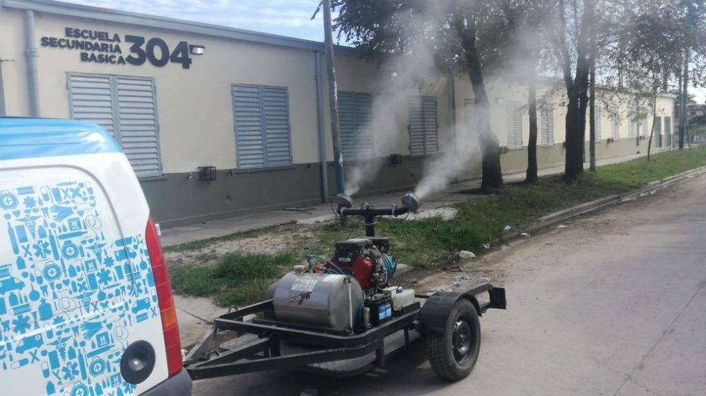 PTE. PERÓN: Llevan adelante fumigación contra el dengue en el distrito 7