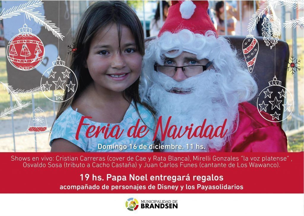 BRANDSEN: Se realizará la Feria de Navidad en la Plaza Hipólito Yrigoyen 4