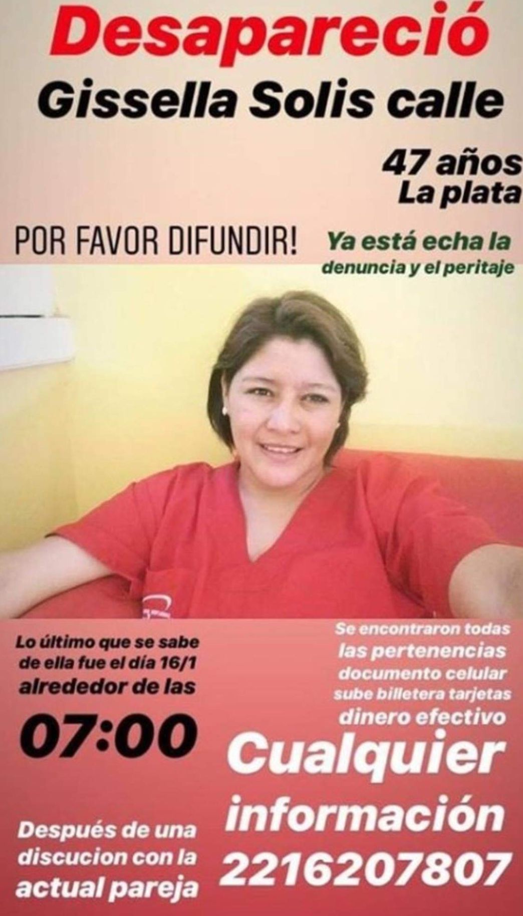Buscan en La Plata a una odontóloga que desapareció hace cinco días tras una pelea con su pareja 4