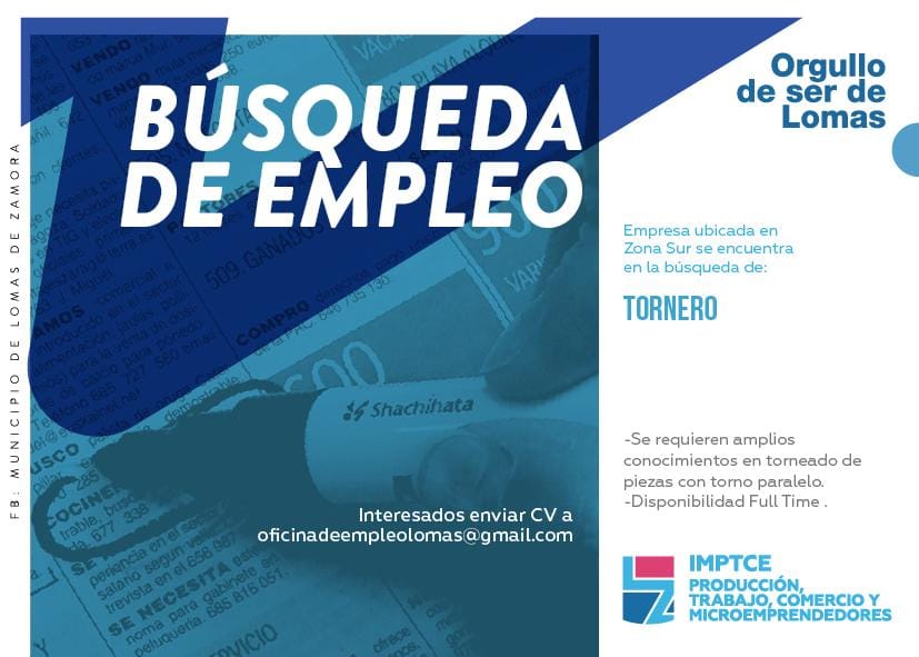 LOMAS DE ZAMORA: Búsqueda laboral. Requieren tornero con amplios conocimientos 4