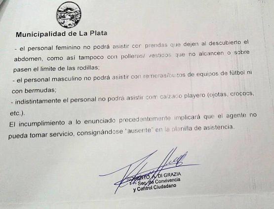 LA PLATA: Prohíben a las empleadas municipales usar polleras cortas 4