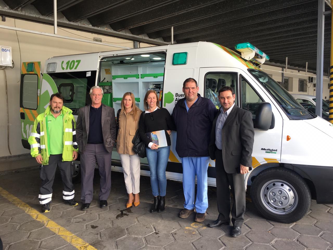 MONTE: Ferrandi gestionó una nueva ambulancia totalmente equipada para el hospital local 6