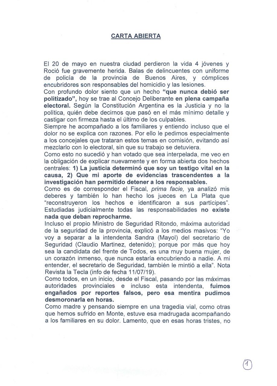 Monte: Mayol afirmó que la masacre de los adolescentes fue politizado en plena campaña electoral 8