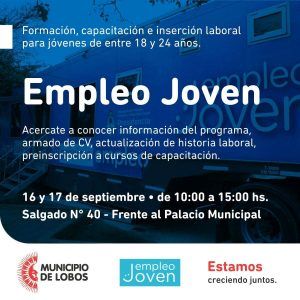 LOBOS: Llega a la ciudad el programa de empleo joven 4