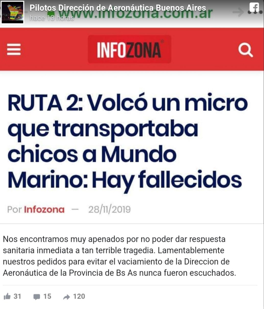 Tragedia en la Ruta 2 : ¿Qué fue lo que pasó con el helicóptero sanitario de la provincia? 4