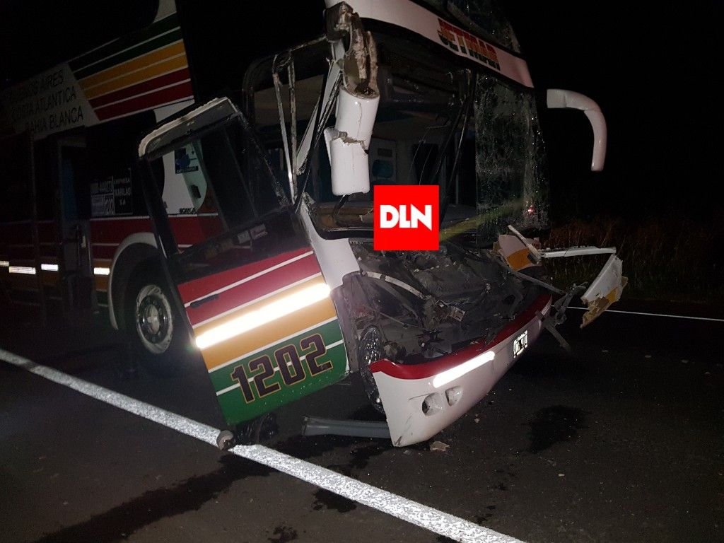 BRANDSEN: Grave accidente entre un micro de larga distancia y un camión en ruta 215 8