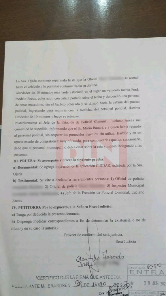 Brandsen: gravísima denuncia contra el Jefe de gabinete de Sergio Berni y Verónica Ojeda 4
