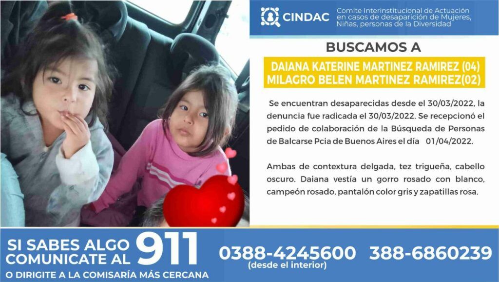 Intensa búsqueda de dos niñas en Balcarce: podrían haber emigrado a Bolivia 2