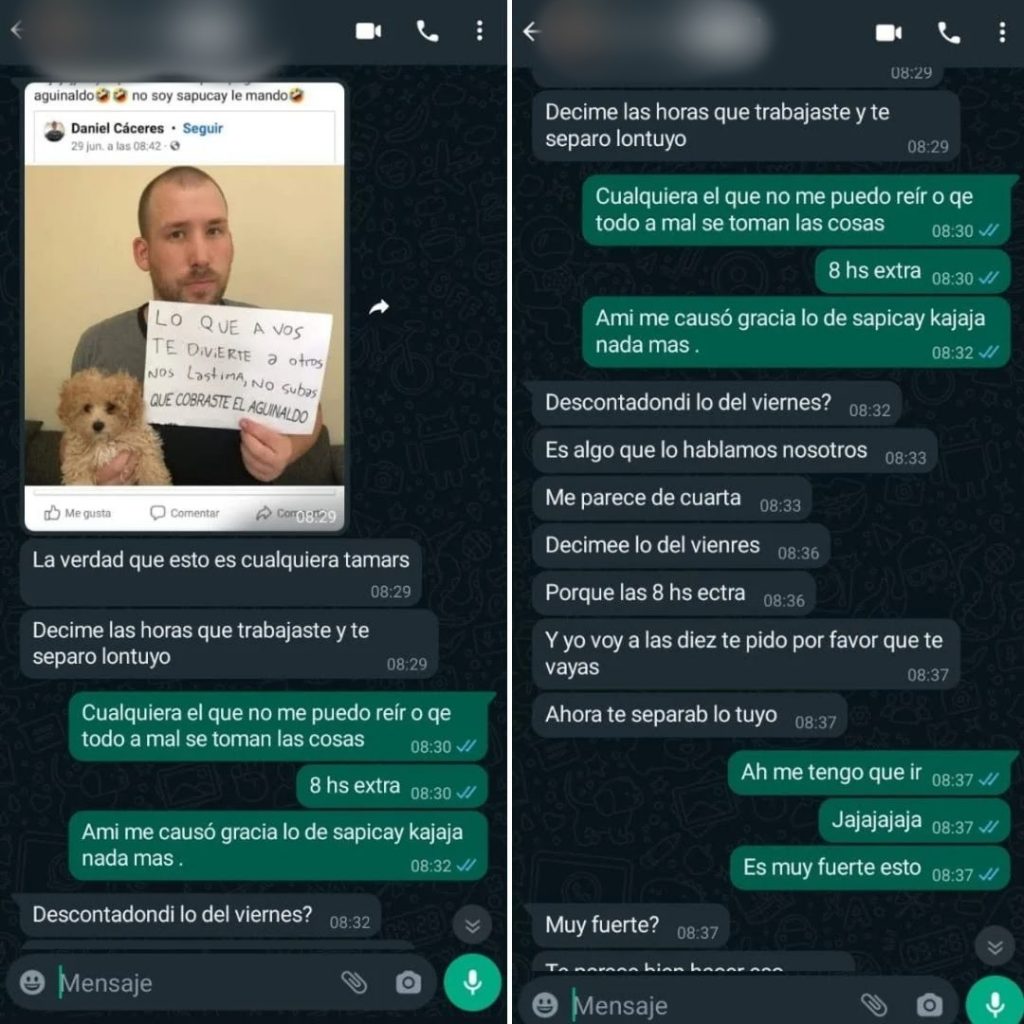 BRANDSEN: Era empleada de una panadería y denunció que la echaron por compartir un meme en Facebook 3