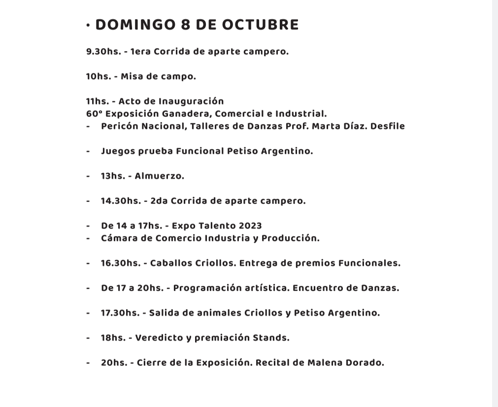 Este viernes dará comienzo la Expo Brandsen y se desarrollará durante tres días: shows, remates, feria y mucho más 4