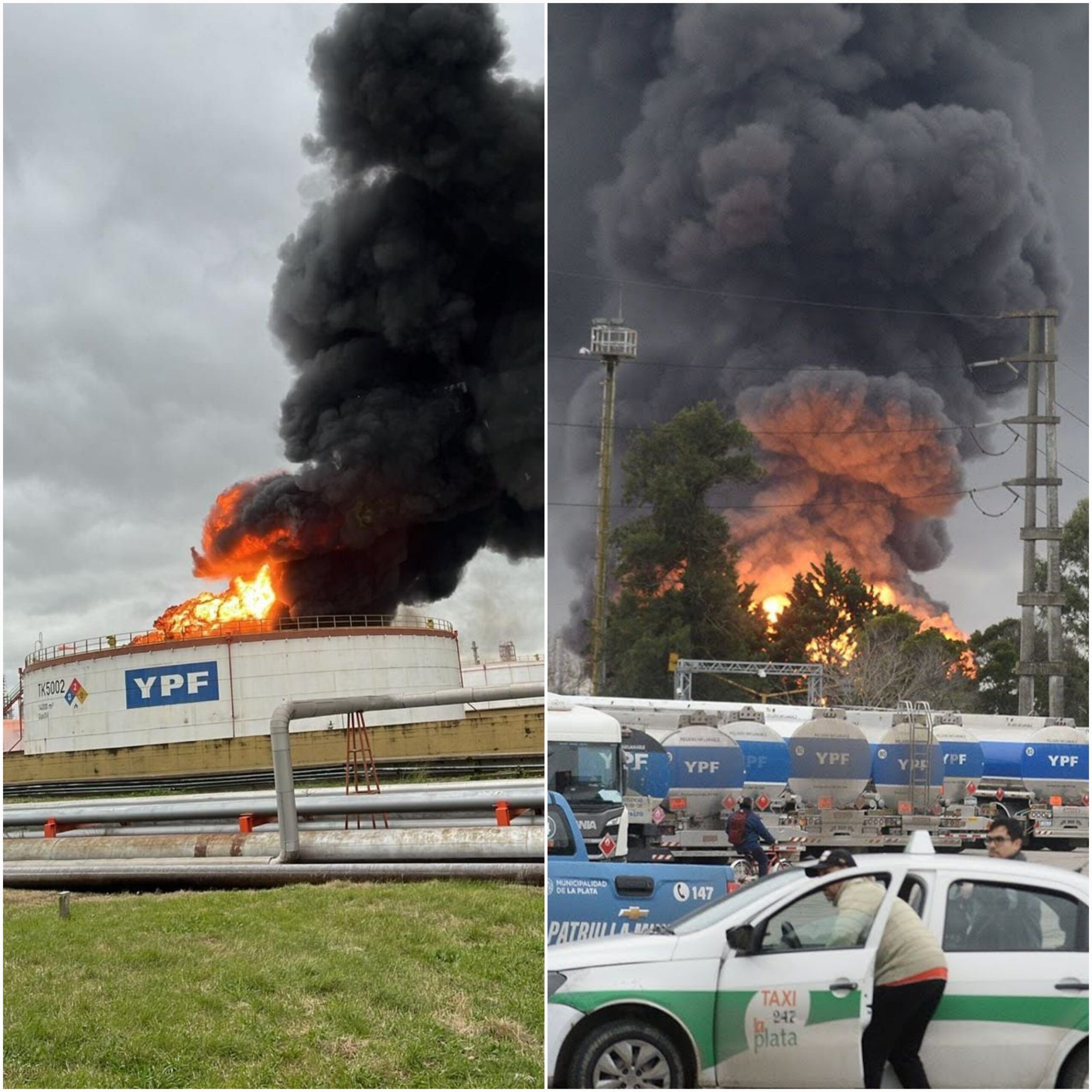 Impactante incendio en una refinería de YPF en Ensenada 4