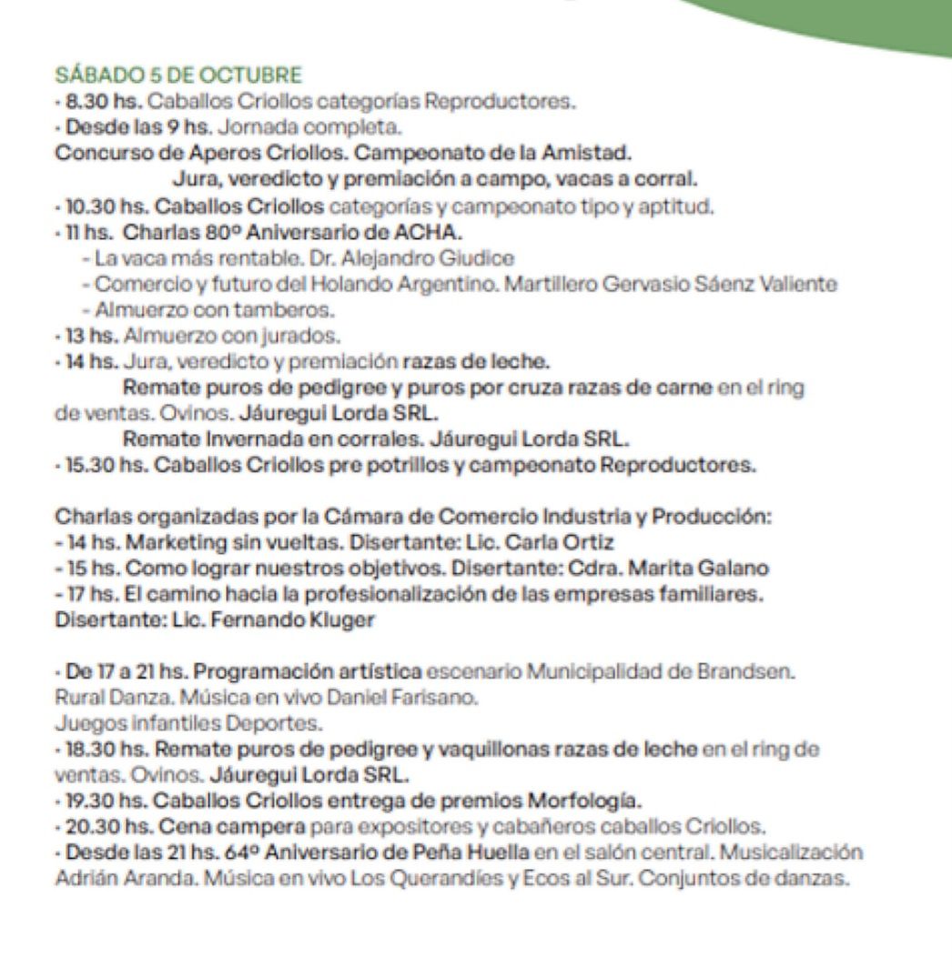Comenzó la 61ª Expo Brandsen: el Ballet Brandsen, junto a Iñaki Urlezaga, cerrarán el evento el domingo 9